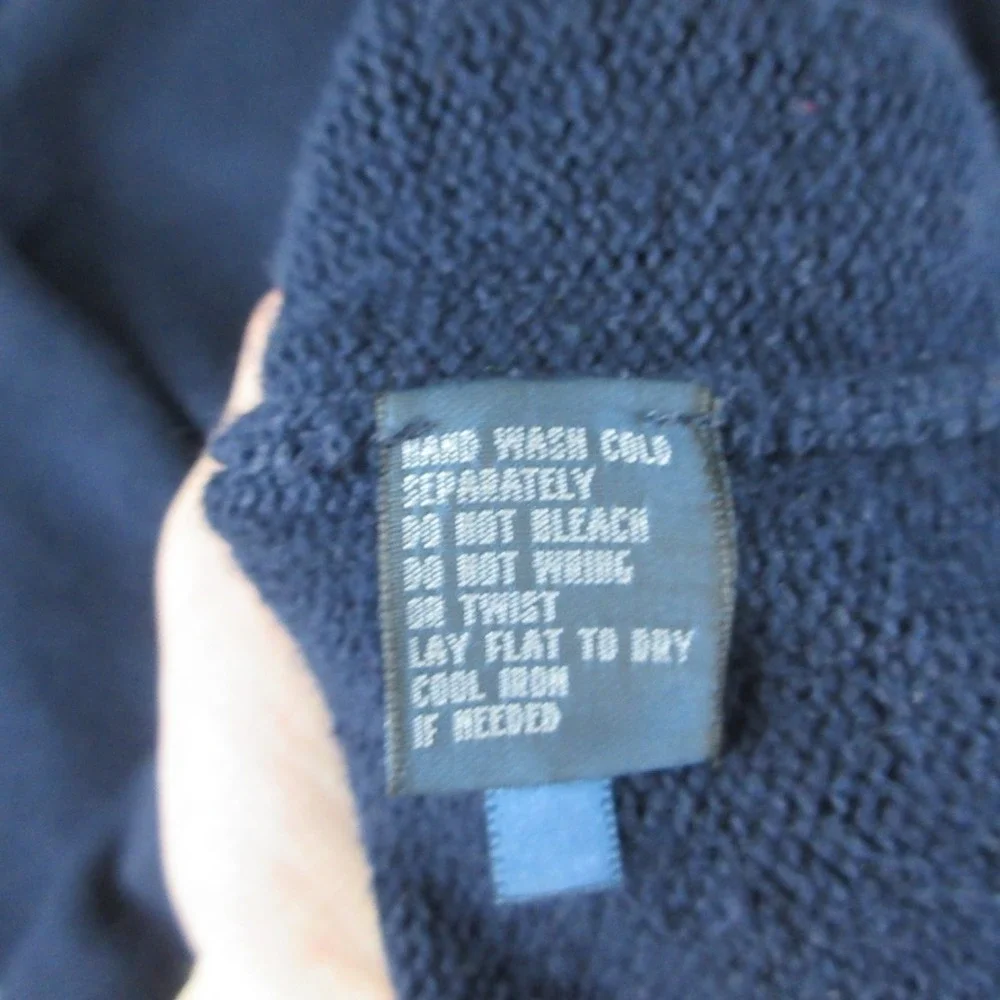 Polo Ralph Lauren Sweater Mens XL Blue 1/4 Zip Mock Neck Pullover Cotton Preppy